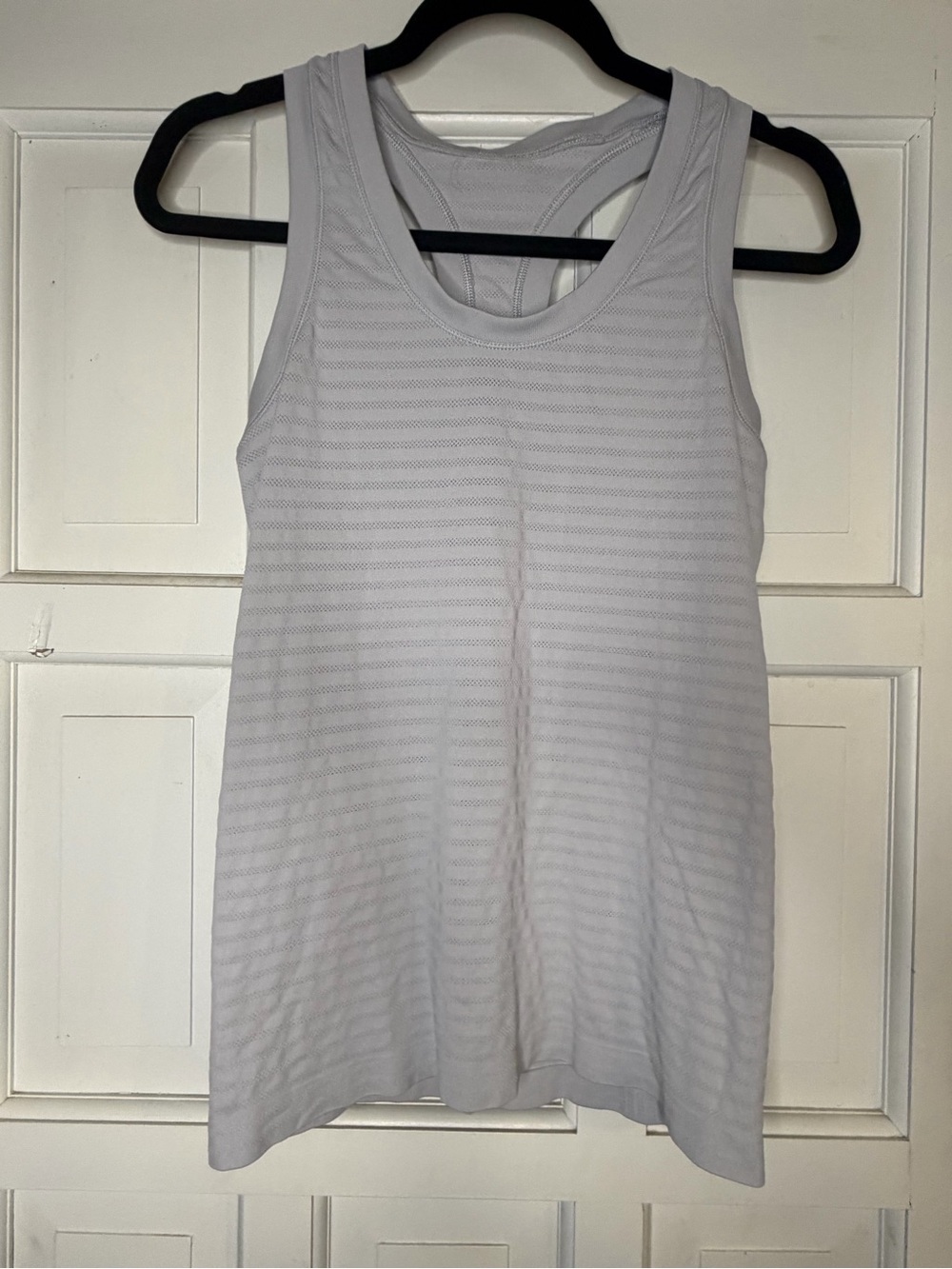 Athleta White Textured Racerback Tank